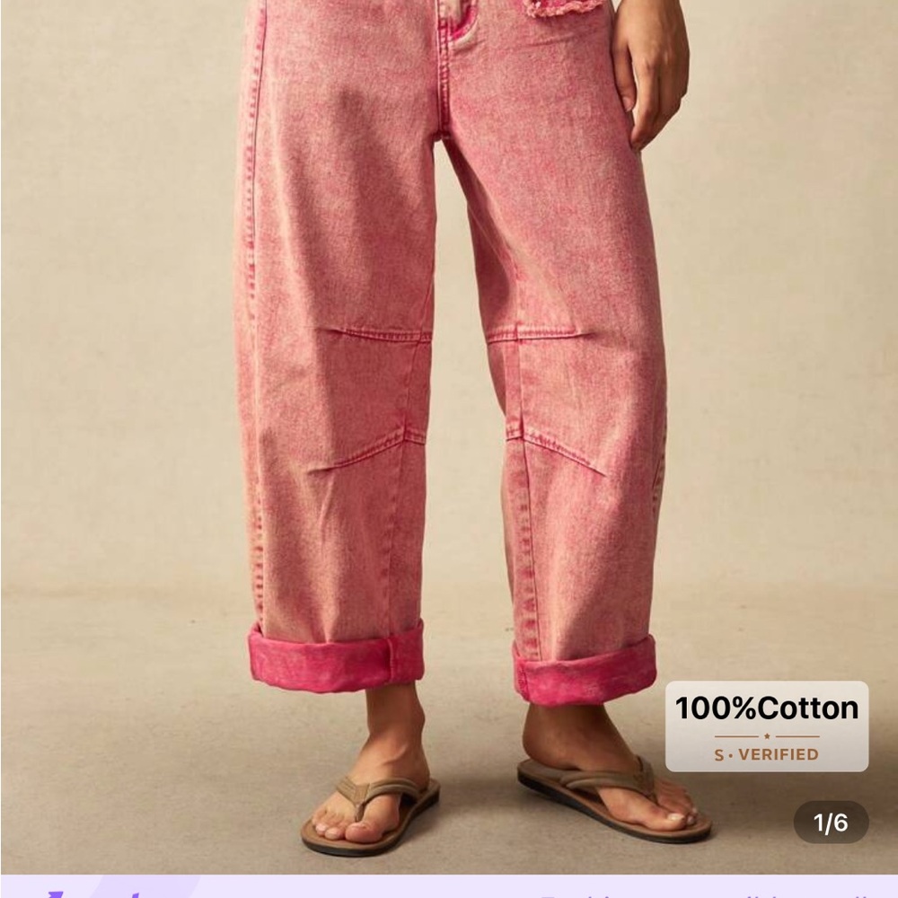 SHEIN Pink Boyfriend Jeans